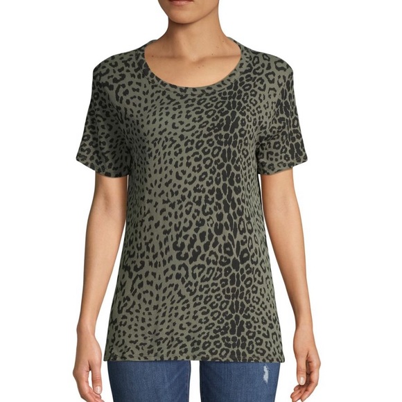 Green leopard print t shirt Clearance
